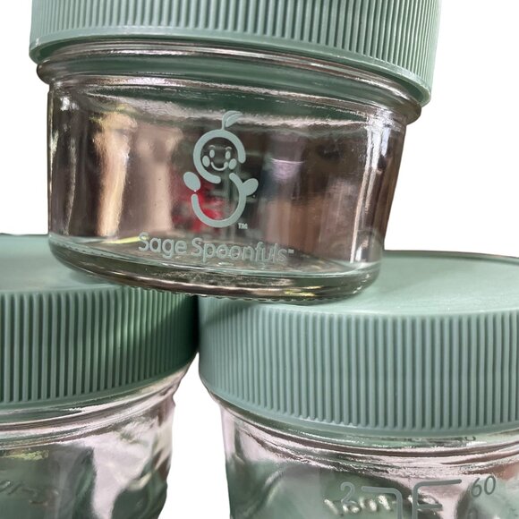 Reusable Baby Food Jars Sage Spoonfuls Quality Glass Storage Containers Lot 15 u - Picture 13 of 13